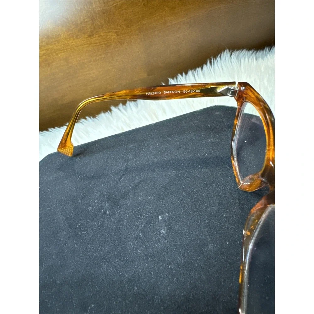 state optical Holster Saffron Brown Eyeglasses Frames Woman's NWOT US Made